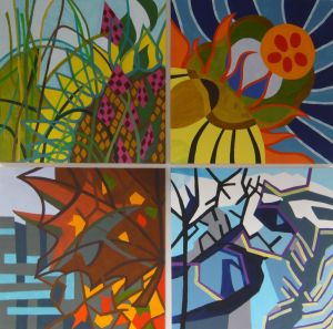 Seasons / acrylic on canvas / 180 x 180 cm / 2017